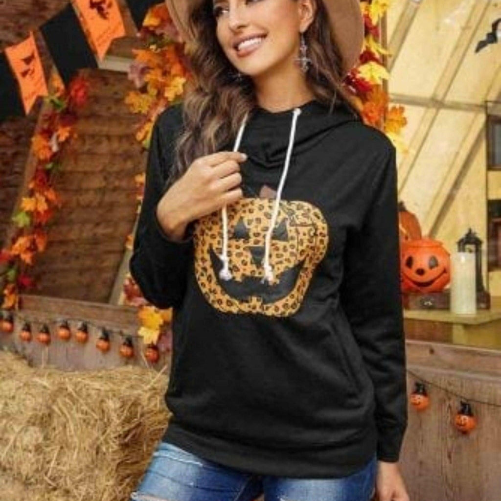 Epicplacess Sweatshirt Small / Black Cowl Pumpkin Hoodie Sweater TP2532078