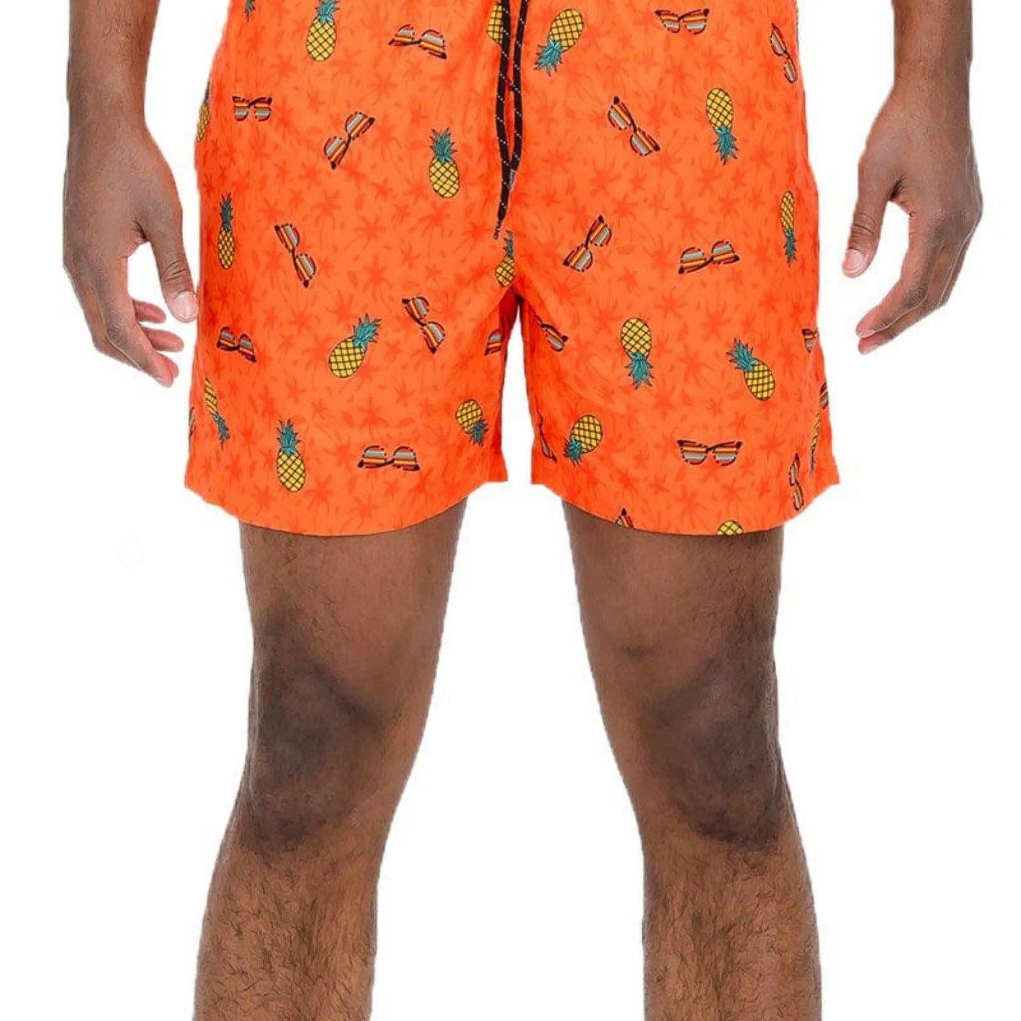 Epicplacess Swimwear Orange / MEDIUM / UNITED STATES Pineapple Brief Tropical Print Swimwear