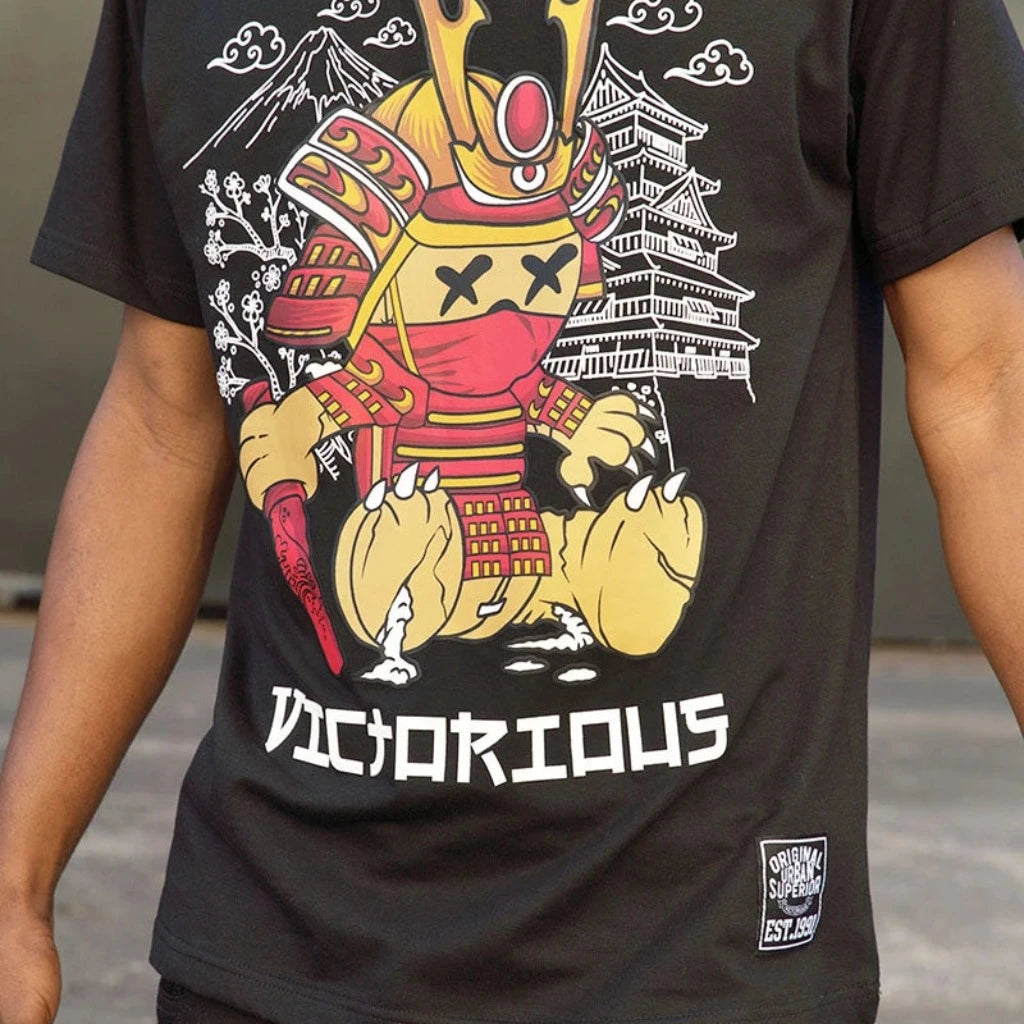 Epicplacess T Shirt S / Black Samurai Bear Short Sleeve Tee - Black TS7516