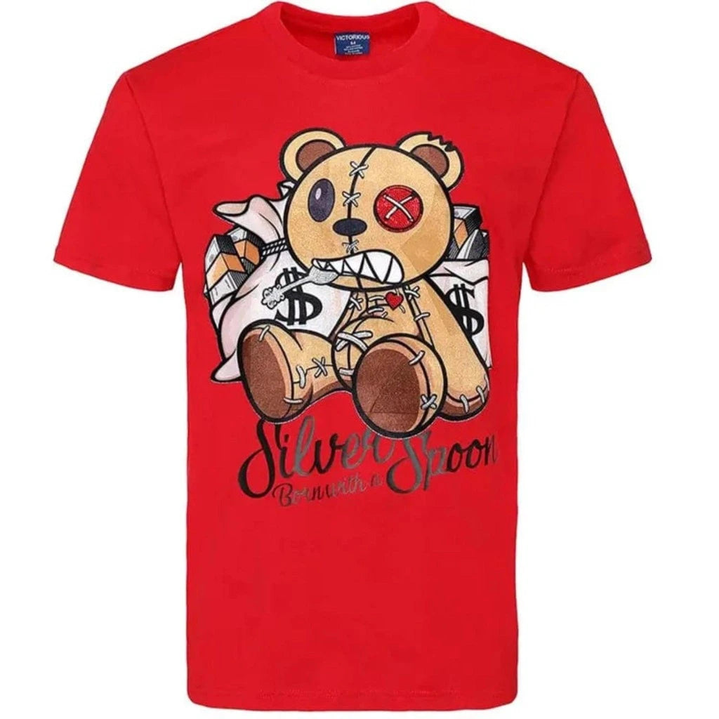 Epicplacess T Shirt S / RED Born With A Silver Spoon T-Shirt-Red TS7494