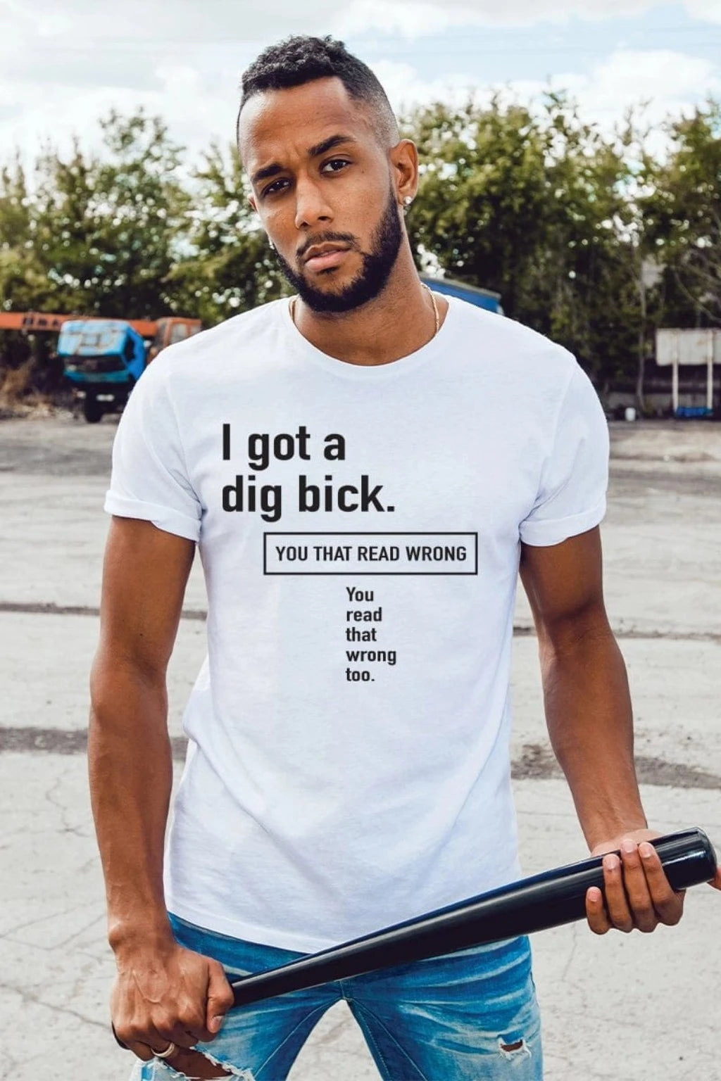 I Got A Dig Bick Short Sleeve Tee - White T Shirt Epicplacess S White 