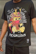 Epicplacess T Shirt Samurai Bear Short Sleeve Tee - Black