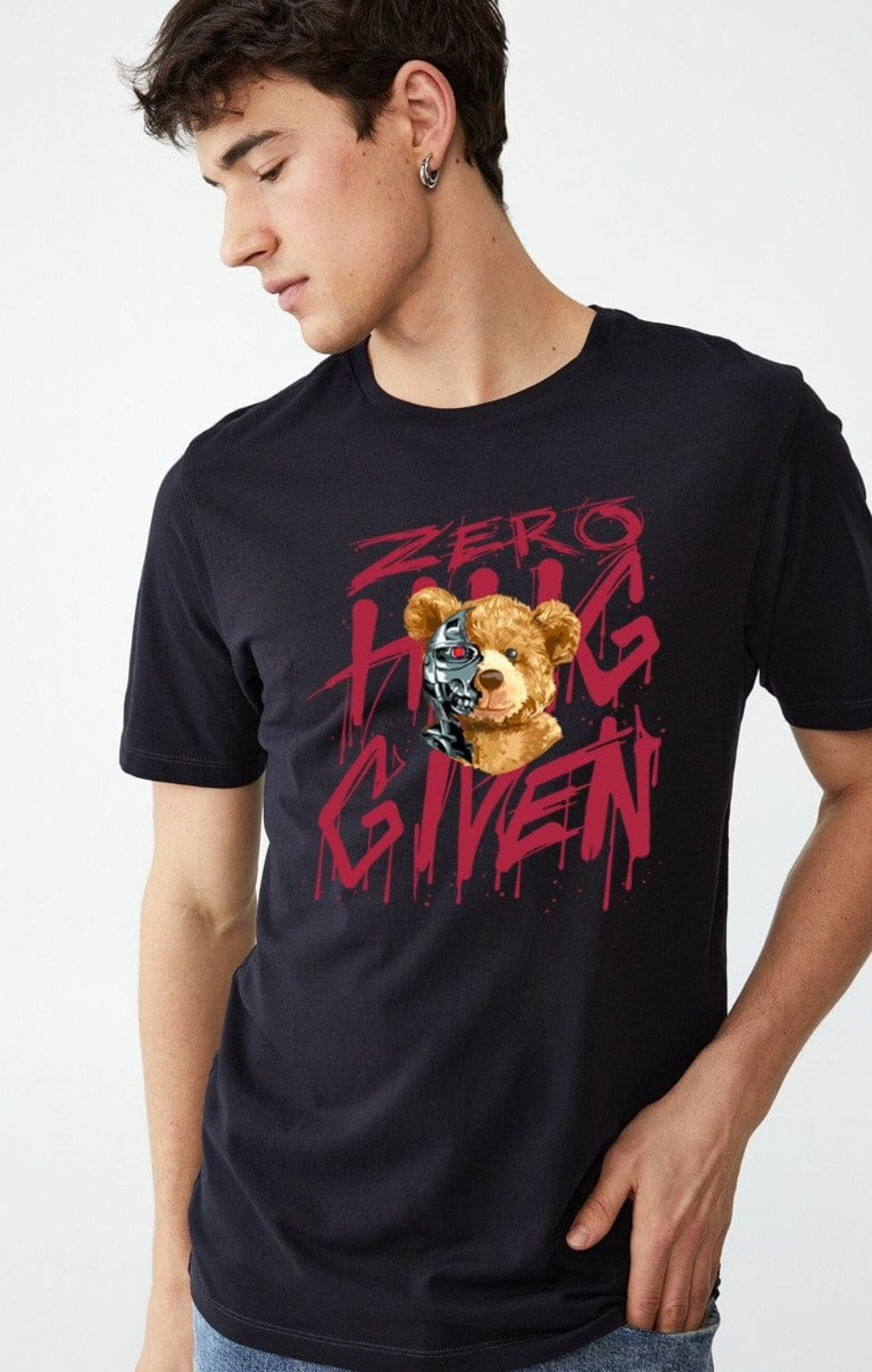 Epicplacess T Shirt Zero Hug Given Half Bear T-Shirt