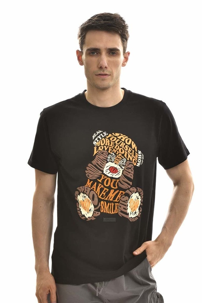 Epicplacess T Shirts S / Black Bear Short Sleeve T-Shirt