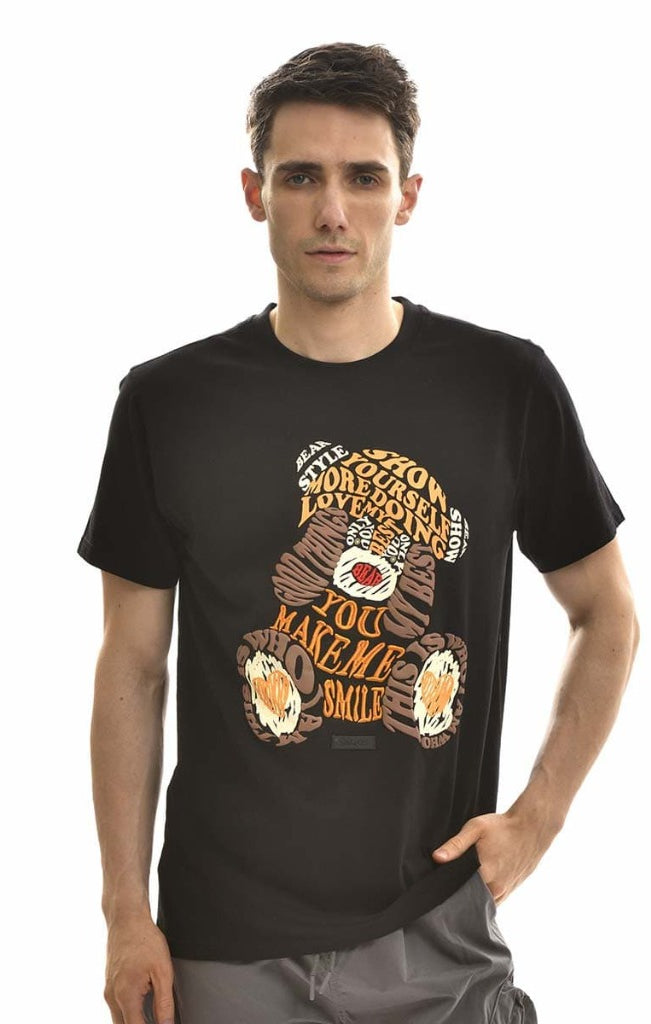 Epicplacess T Shirts S / Black Bear Short Sleeve T-Shirt