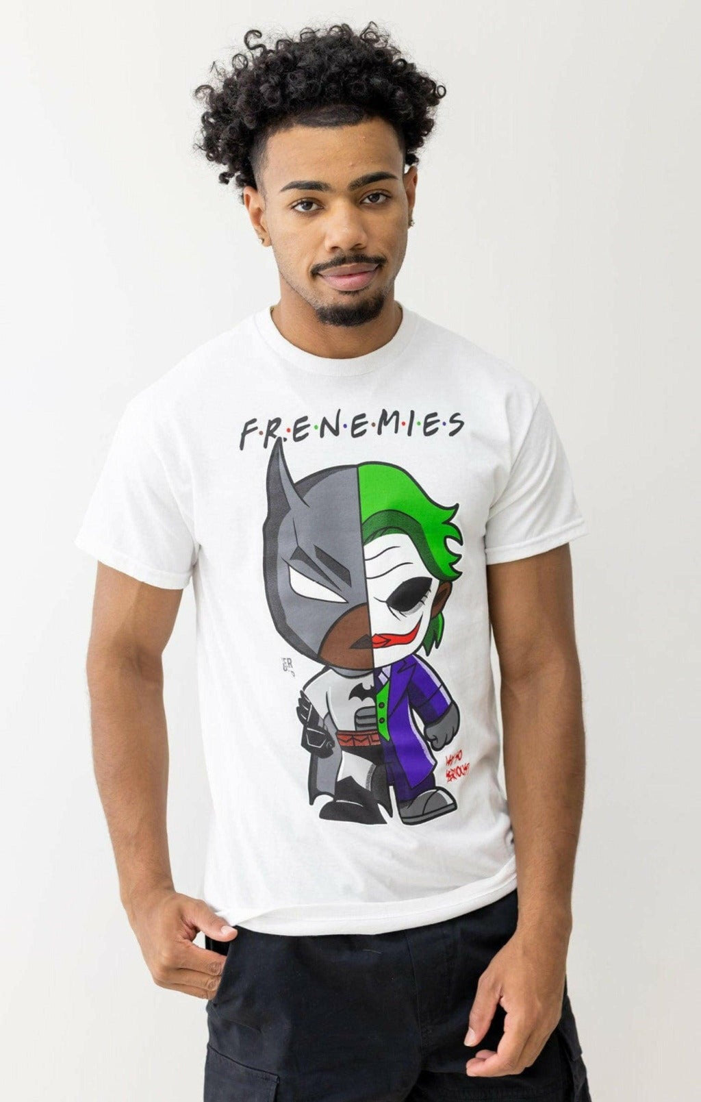 Split Facedfrenemies Graphic Tee T Shirts Epicplacess S WHITE 