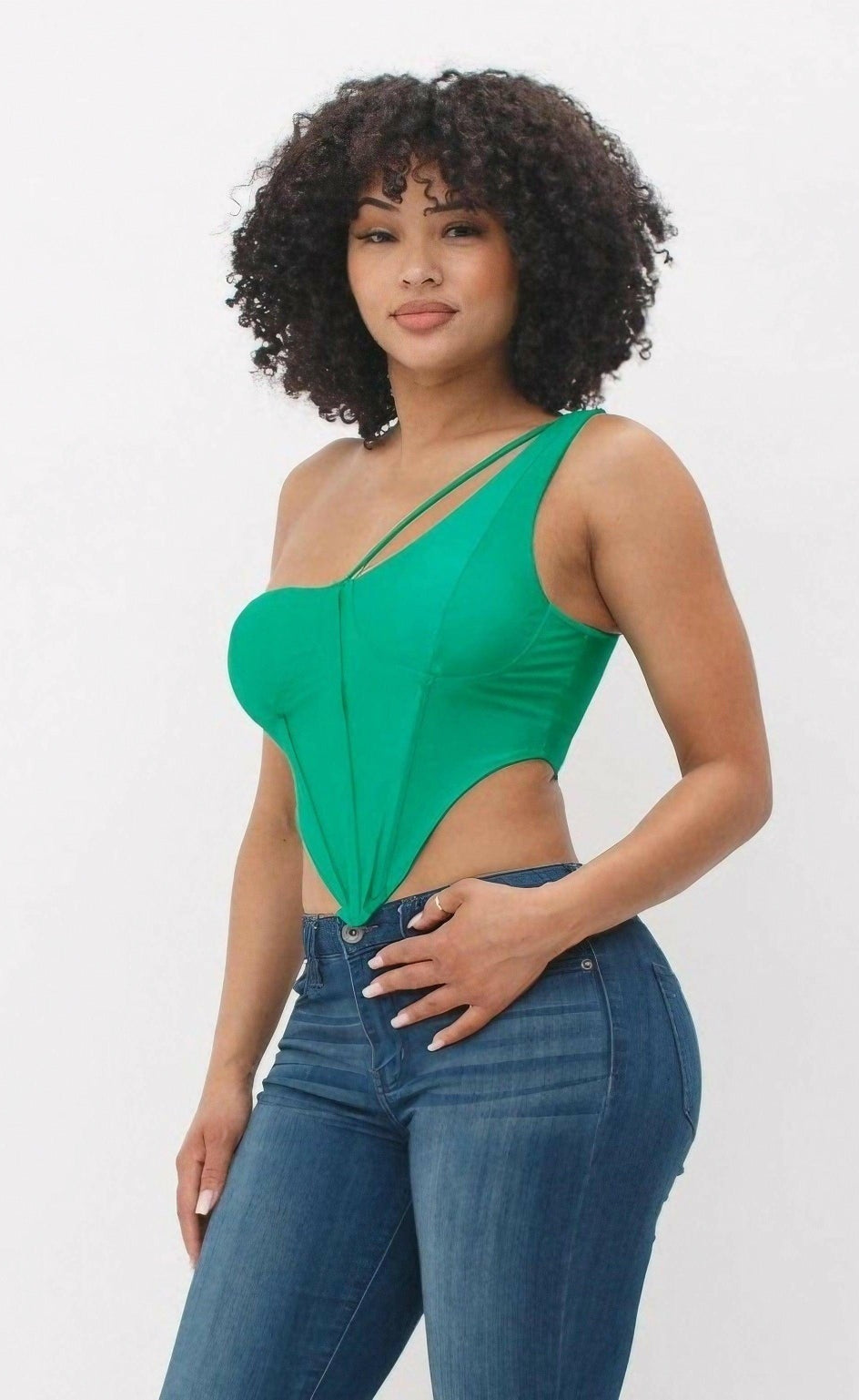 Epicplacess tops Bodice Corset Style One Shoulder Tops