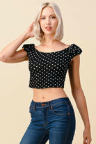 Ruffle Cute Sleeve Crop Tops tops Epicplacess   