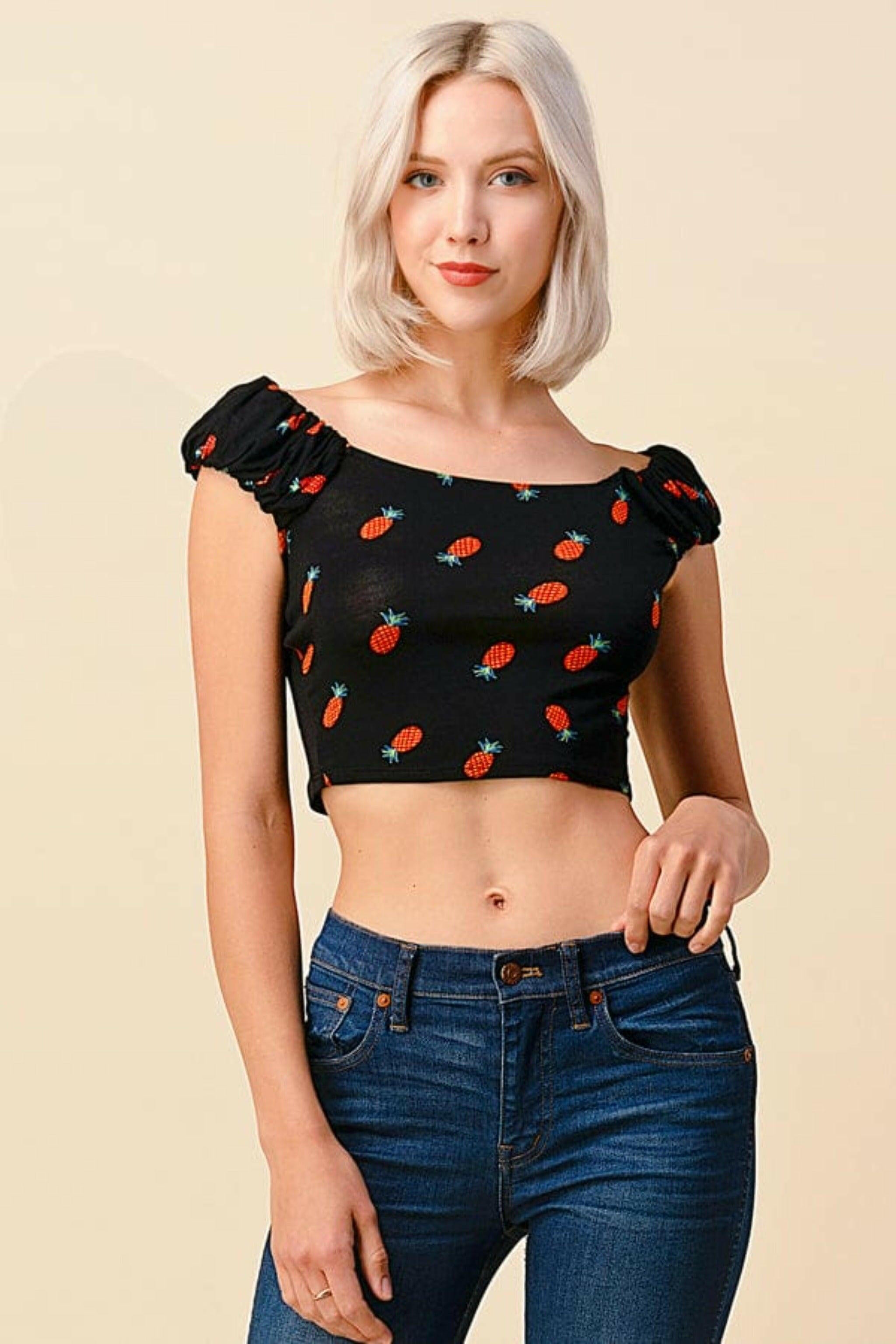 Ruffle Cute Sleeve Crop Tops tops Epicplacess   