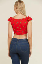 Ruffle Cute Sleeve Crop Tops tops Epicplacess   