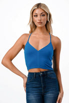 Kyla Y2k Halter Crop Tops tops Epicplacess S Blue 