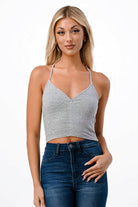 Kyla Y2k Halter Crop Tops tops Epicplacess S Grey 