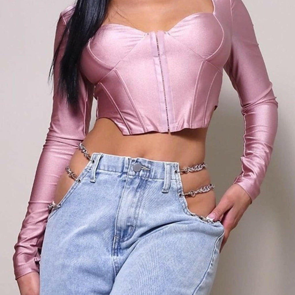 Epicplacess tops Small / ROSE PINK / UNITED STATES Taking Chances Corset Tops CT10245