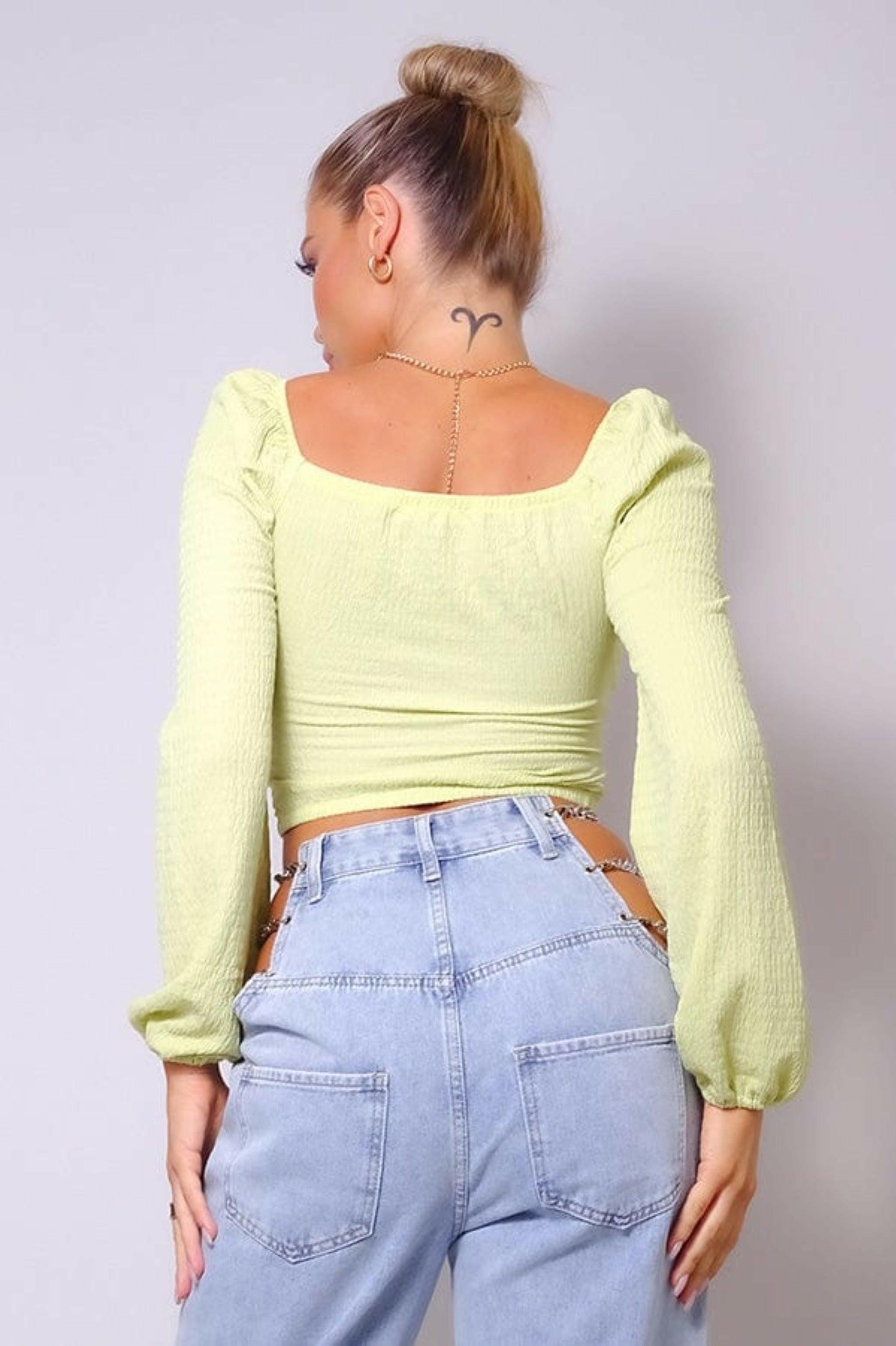 Epicplacess tops SPECIAL V AMORE FRONT TIE CROP TOPS