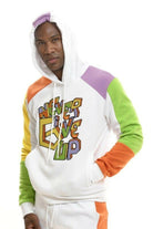 Epicplacess TRACKSUIT small / White / United States NEVER GIVE UP EMB FLEECE TRACKSUIT SF1203-1403