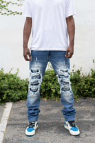 Through It Ripped Skinny Flared Jeans - Blue JEANS Epicplacess   